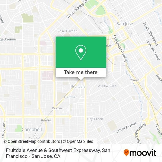 Mapa de Fruitdale Avenue & Southwest Expressway