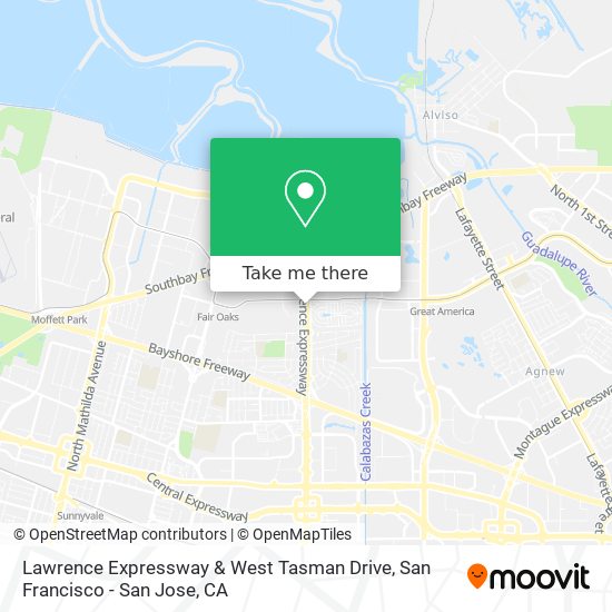 Mapa de Lawrence Expressway & West Tasman Drive