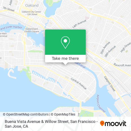 Buena Vista Avenue & Willow Street map