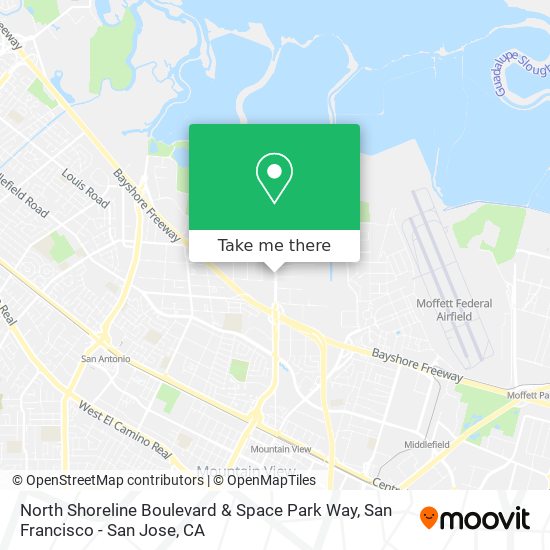 North Shoreline Boulevard & Space Park Way map