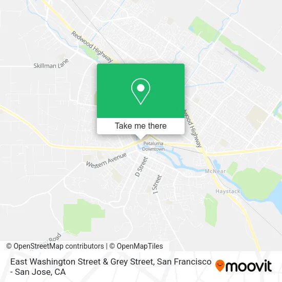 East Washington Street & Grey Street map