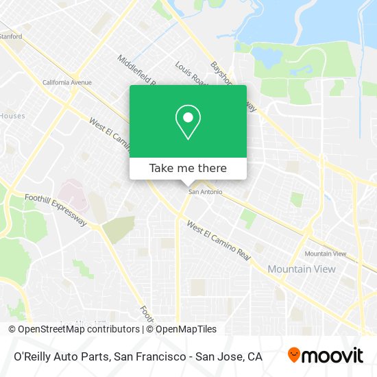 O'Reilly Auto Parts map