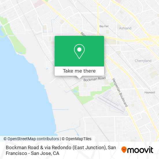 Mapa de Bockman Road & via Redondo (East Junction)