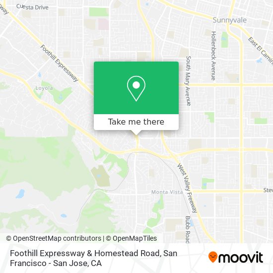 Foothill Expressway & Homestead Road map