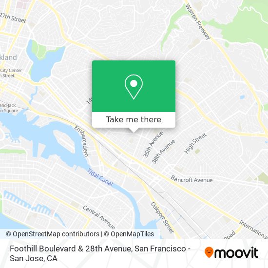 Mapa de Foothill Boulevard & 28th Avenue