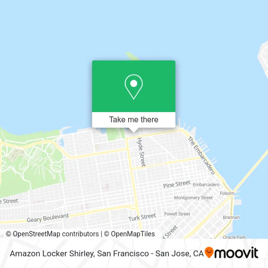 Amazon Locker Shirley map