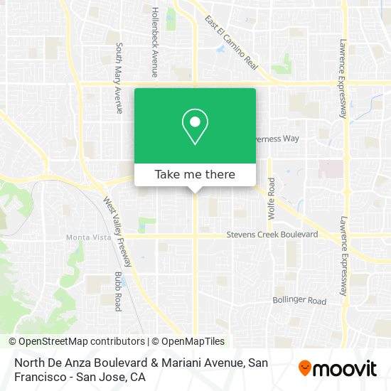 North De Anza Boulevard & Mariani Avenue map