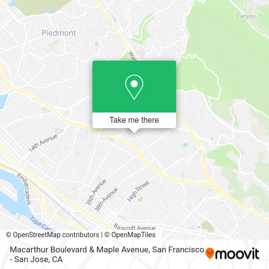 Macarthur Boulevard & Maple Avenue map