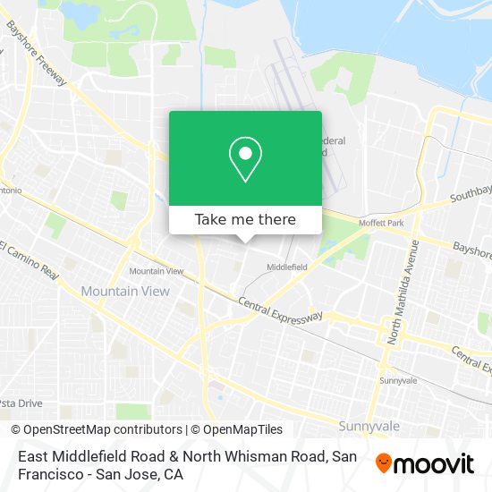 Mapa de East Middlefield Road & North Whisman Road
