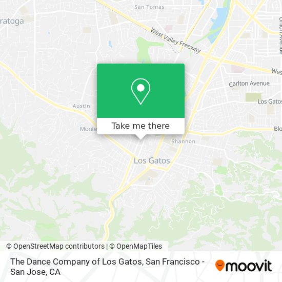 The Dance Company of Los Gatos map