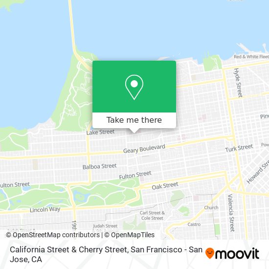 Mapa de California Street & Cherry Street