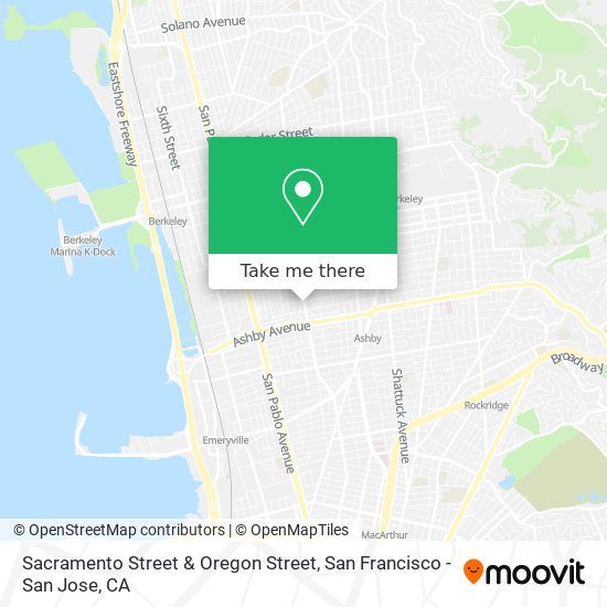 Sacramento Street & Oregon Street map