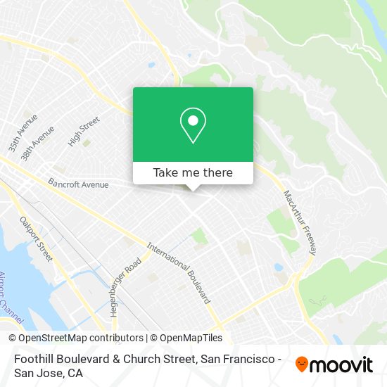 Foothill Boulevard & Church Street map
