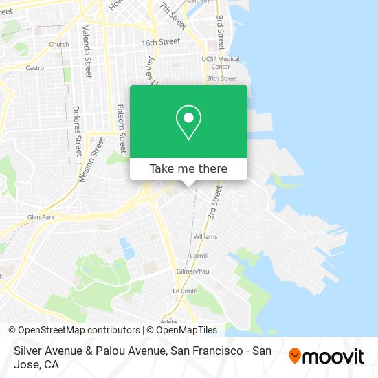 Silver Avenue & Palou Avenue map