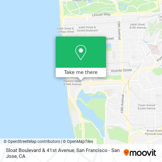Sloat Boulevard & 41st Avenue map