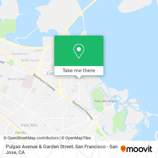 Pulgas Avenue & Garden Street map