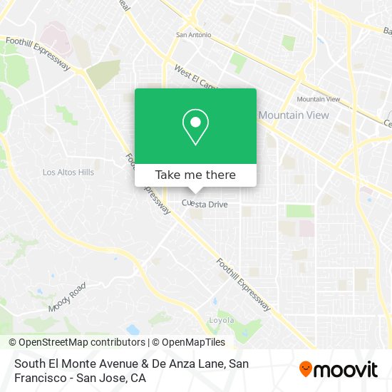 South El Monte Avenue & De Anza Lane map