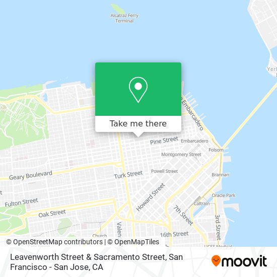 Leavenworth Street & Sacramento Street map