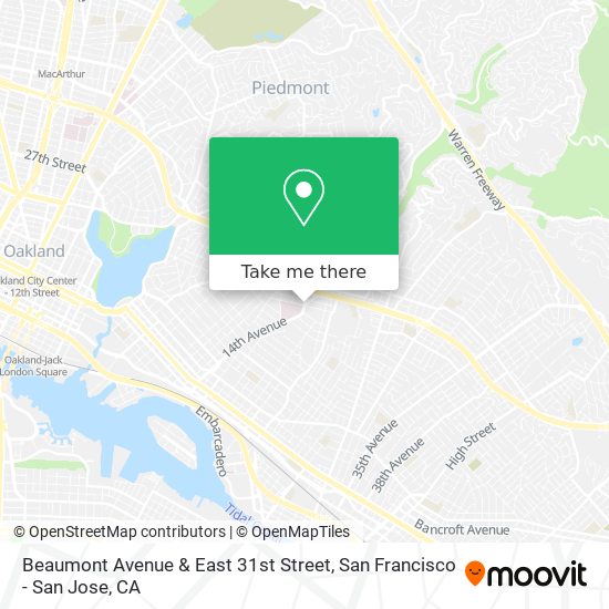 Beaumont Avenue & East 31st Street map