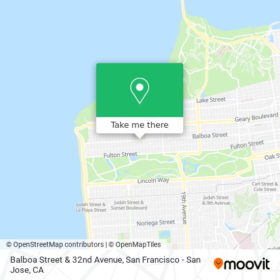 Mapa de Balboa Street & 32nd Avenue