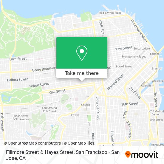 Fillmore Street & Hayes Street map