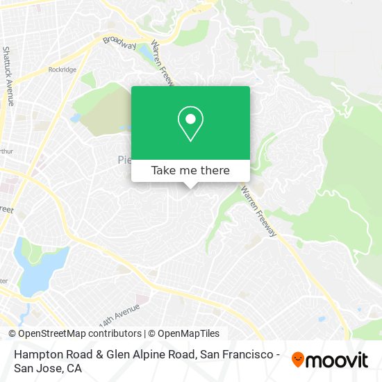 Mapa de Hampton Road & Glen Alpine Road