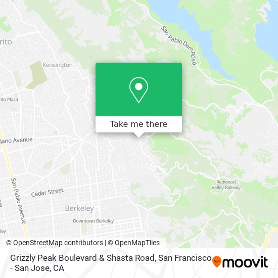 Mapa de Grizzly Peak Boulevard & Shasta Road