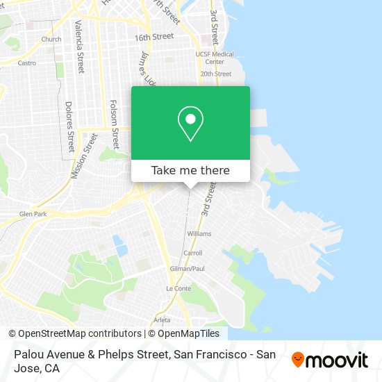 Palou Avenue & Phelps Street map