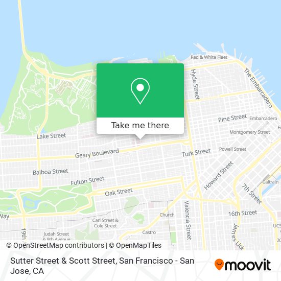 Mapa de Sutter Street & Scott Street