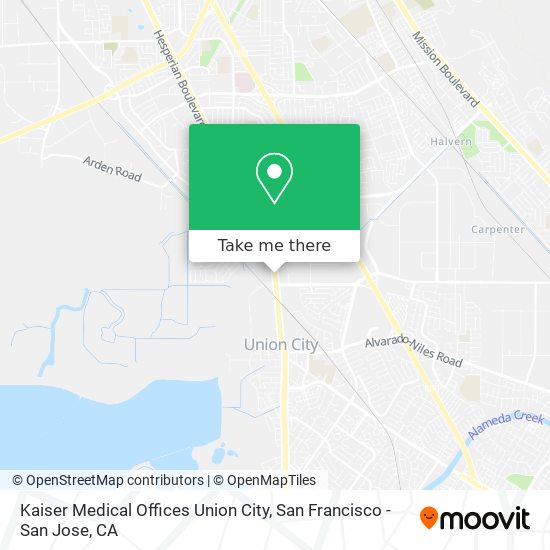 Kaiser Medical Offices Union City map