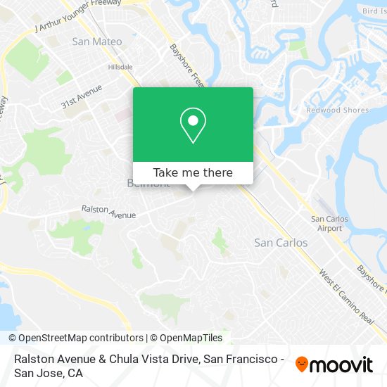 Ralston Avenue & Chula Vista Drive map