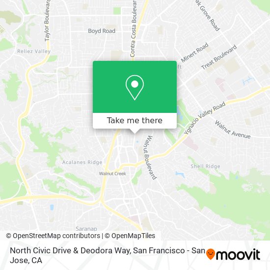 North Civic Drive & Deodora Way map