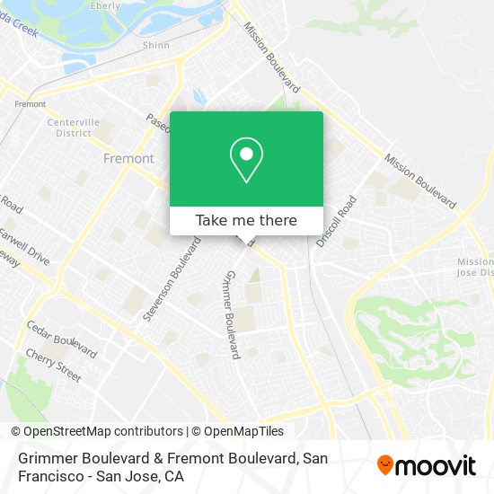 Grimmer Boulevard & Fremont Boulevard map