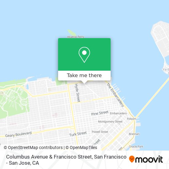 Columbus Avenue & Francisco Street map