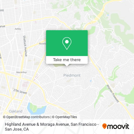 Mapa de Highland Avenue & Moraga Avenue