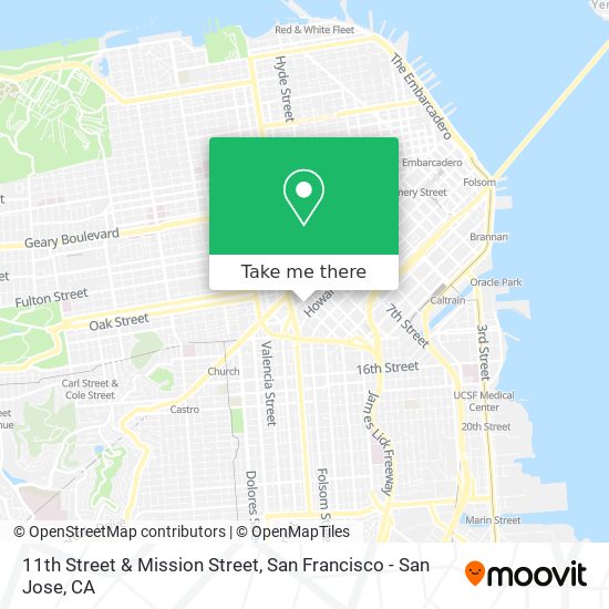 Mapa de 11th Street & Mission Street