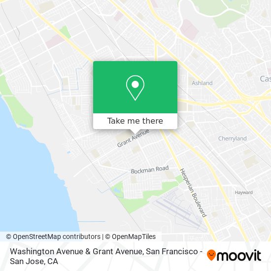 Washington Avenue & Grant Avenue map
