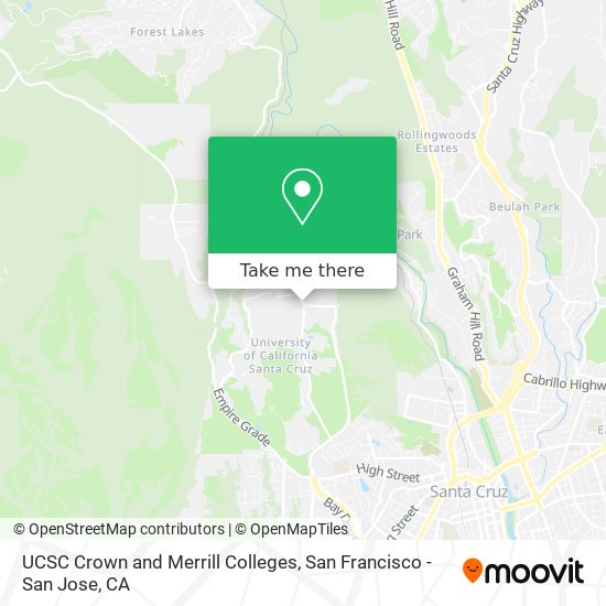 Mapa de UCSC Crown and Merrill Colleges