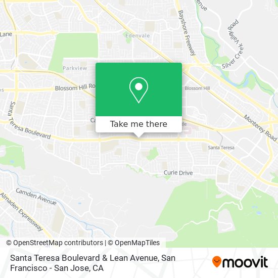 Santa Teresa Boulevard & Lean Avenue map