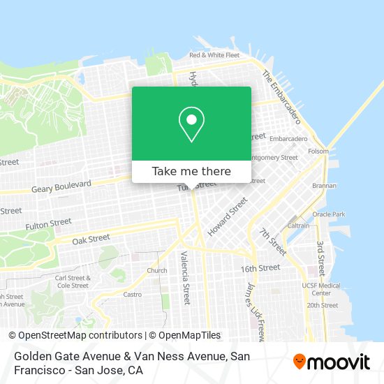 Golden Gate Avenue & Van Ness Avenue map