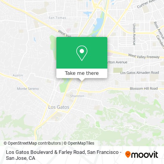 Mapa de Los Gatos Boulevard & Farley Road