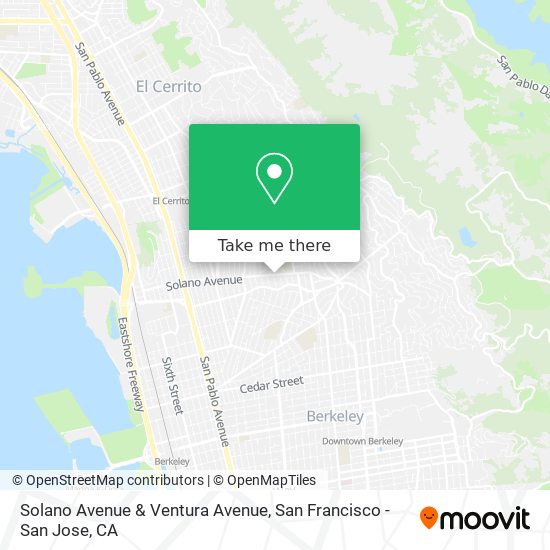 Solano Avenue & Ventura Avenue map