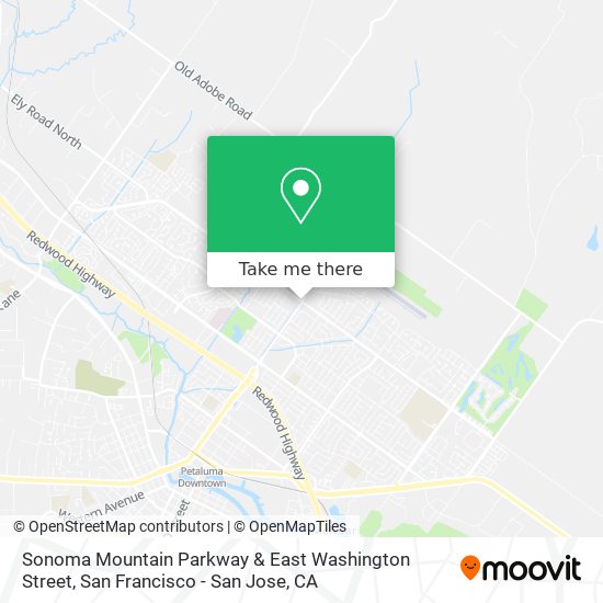 Mapa de Sonoma Mountain Parkway & East Washington Street