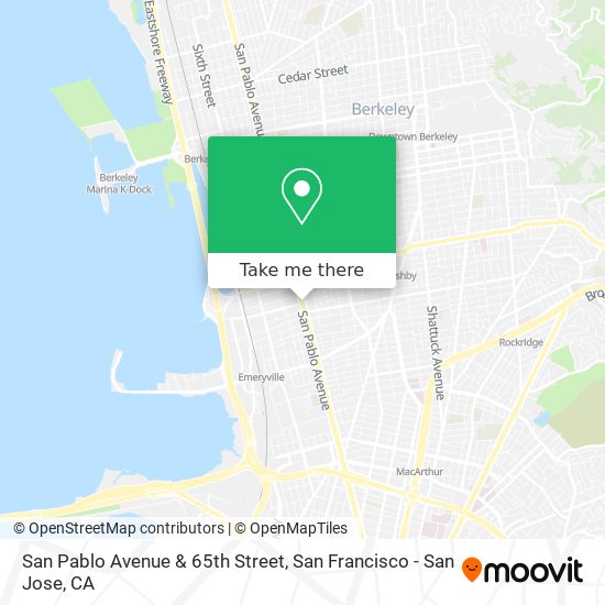 Mapa de San Pablo Avenue & 65th Street