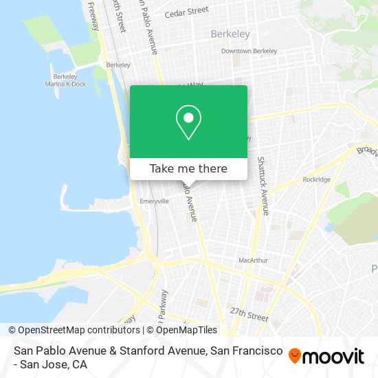 Mapa de San Pablo Avenue & Stanford Avenue