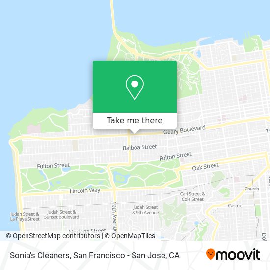 Sonia's Cleaners map