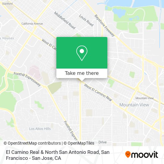 El Camino Real & North San Antonio Road map