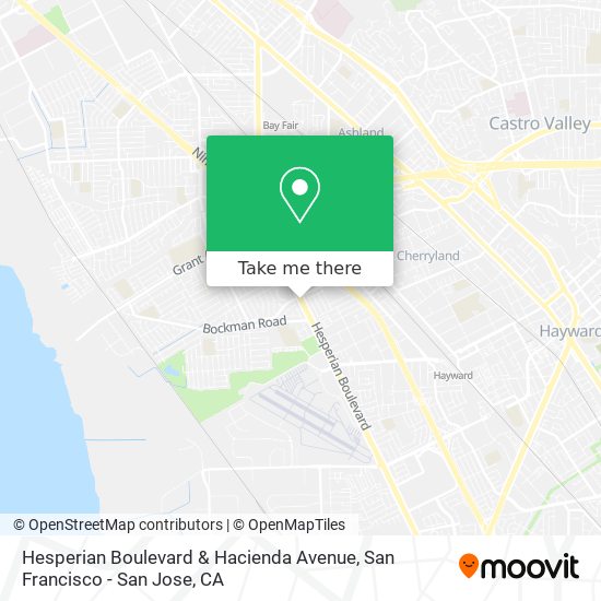 Mapa de Hesperian Boulevard & Hacienda Avenue