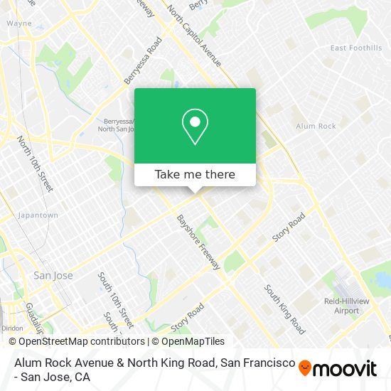 Alum Rock Avenue & North King Road map