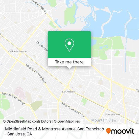 Mapa de Middlefield Road & Montrose Avenue